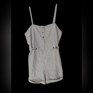 Urban Outfitters Lark & Wolff Black and White Checkered Romper